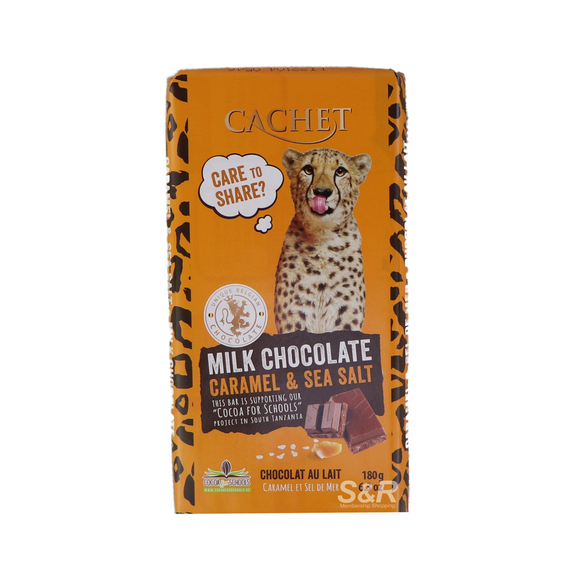 Cachet Caramel & Sea Salt Milk Chocolate Bar 180g